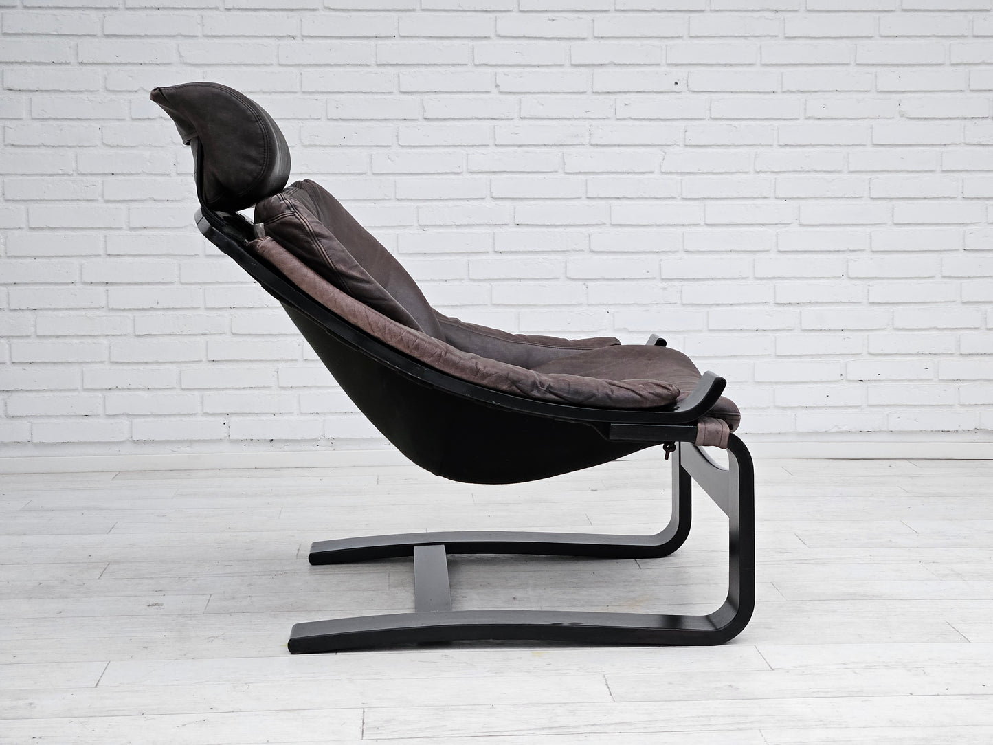 1970s, Swedish design by Ake Fribyter for Nelo, Kroken lounge chair, original condition.