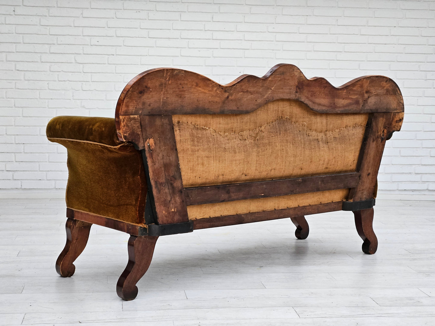 1930s, Danish 2 seater sofa, ash wood, original condition.