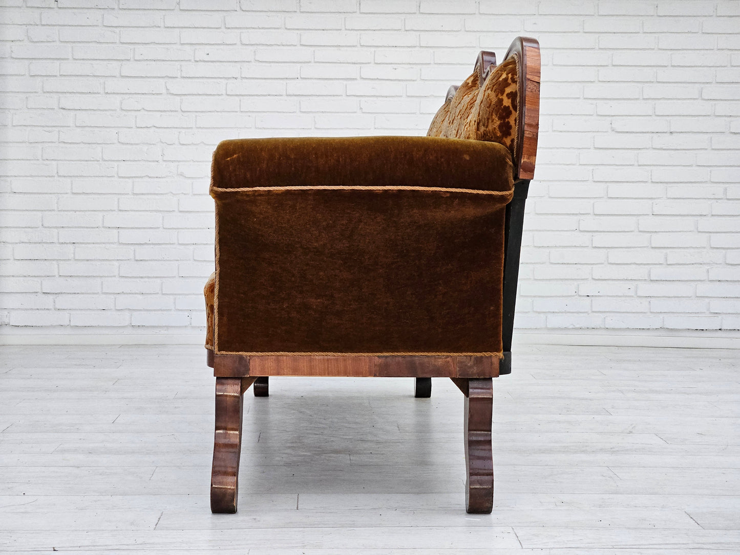 1930s, Danish 2 seater sofa, ash wood, original condition.