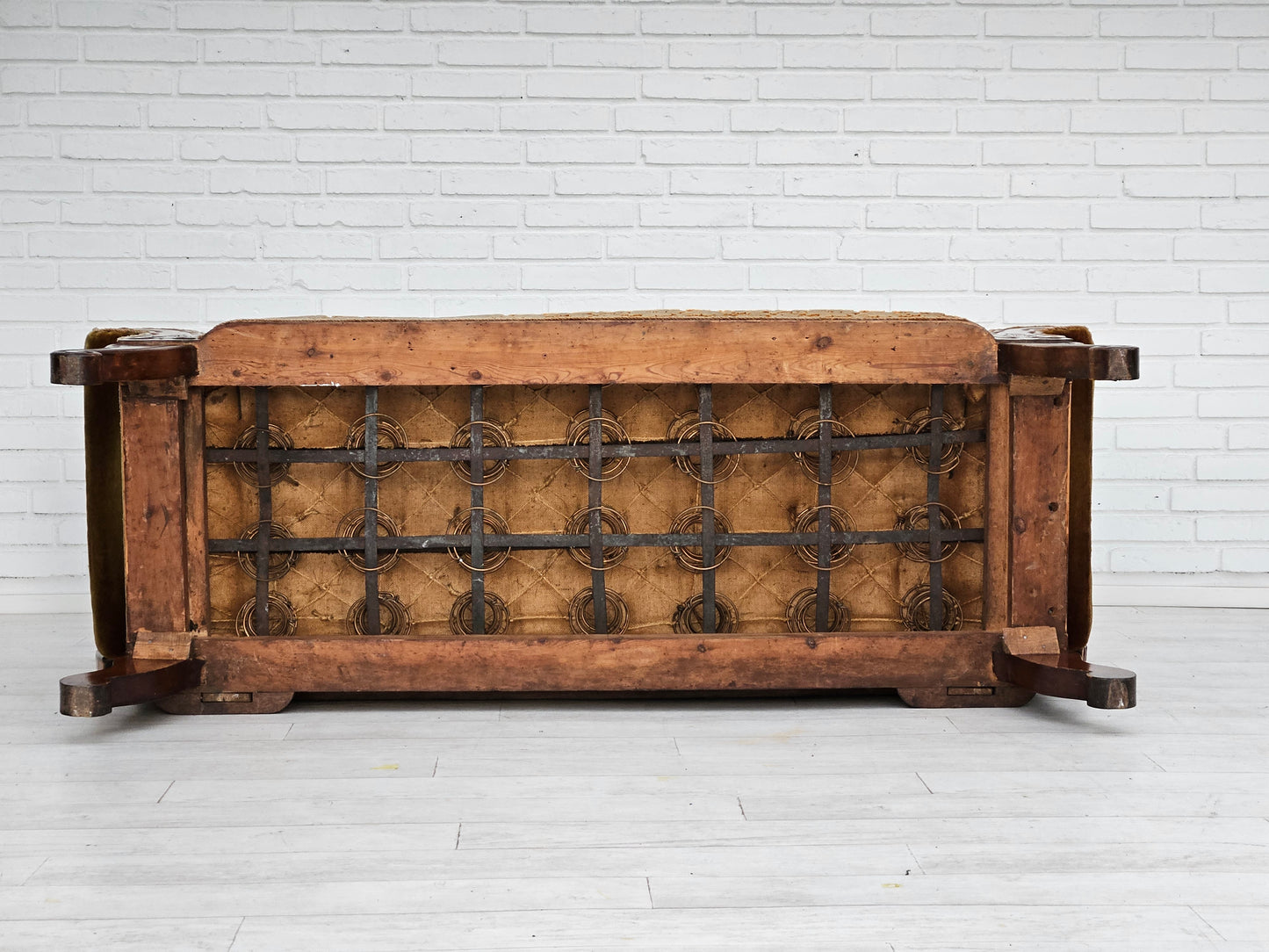 1930s, Danish 2 seater sofa, ash wood, original condition.