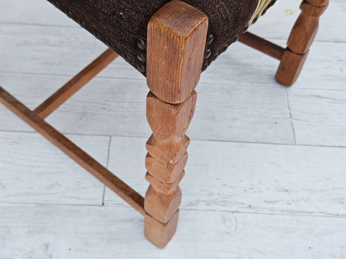 1970s, set 6 pcs of Danish dinning chairs, original good condition, oak wood.