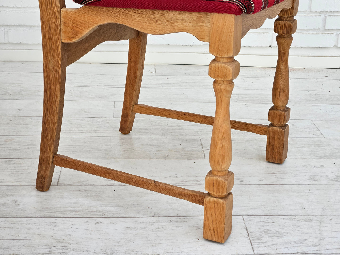 1970s, set 6 pcs of Danish dinning chairs, original good condition, furniture wool.