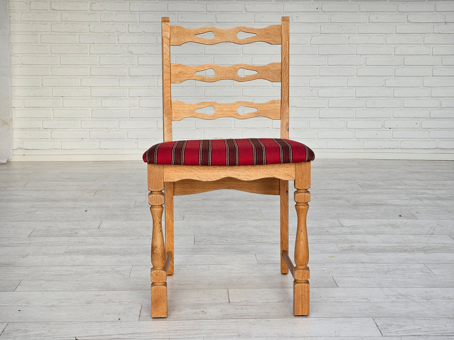 1970s, set 6 pcs of Danish dinning chairs, original good condition, furniture wool.