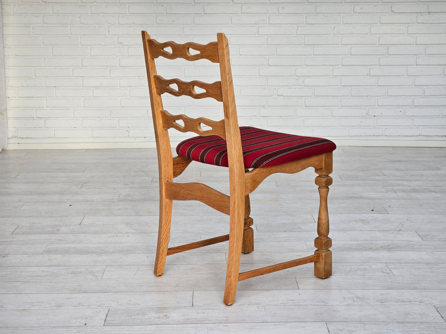 1970s, set 6 pcs of Danish dinning chairs, original good condition, furniture wool.