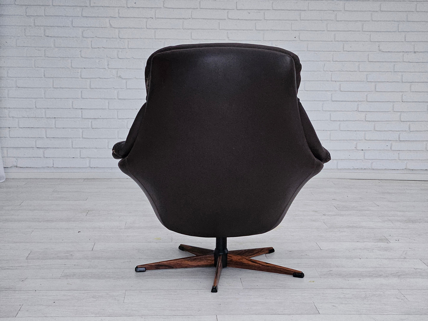 1970s, Vintage Danish leather armchair by H.W.Klein, original good condition.