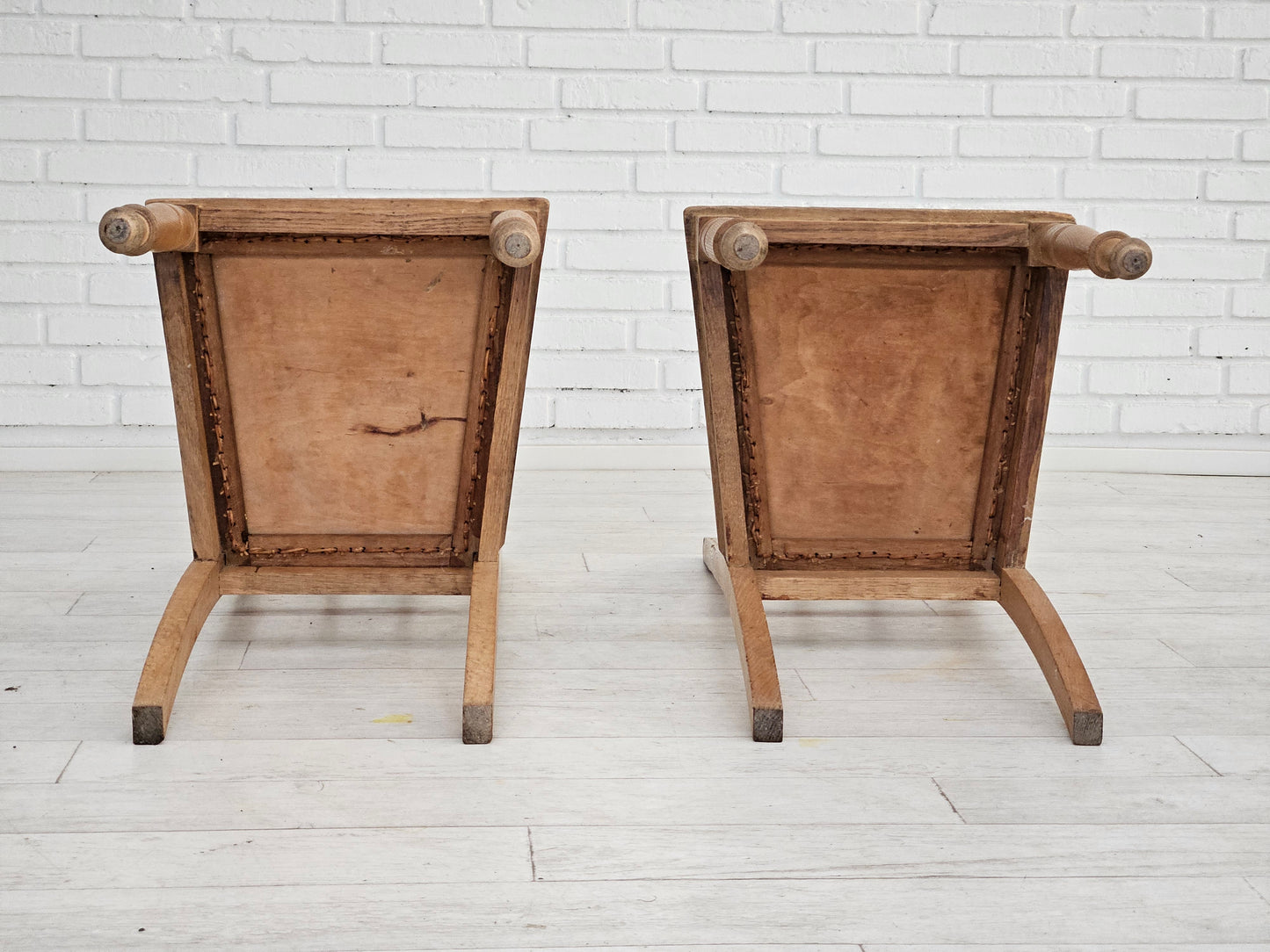 1950s, set 2 pcs of Danish dinning chairs, original good condition, oak wood.