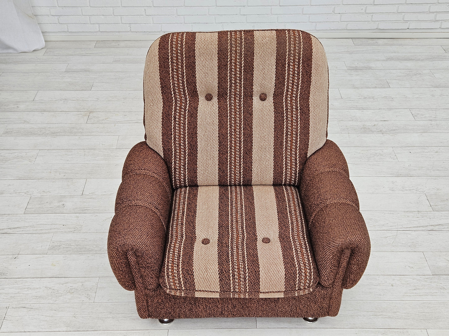 1970s, Danish relax chair, original wool upholstery, very good condition.