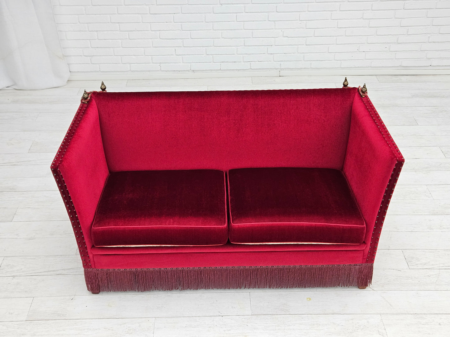 1960-70s, Danish velour 2 seater sofa, original very good condition.