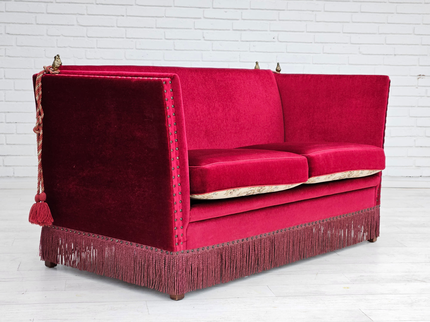 1960-70s, Danish velour 2 seater sofa, original very good condition.