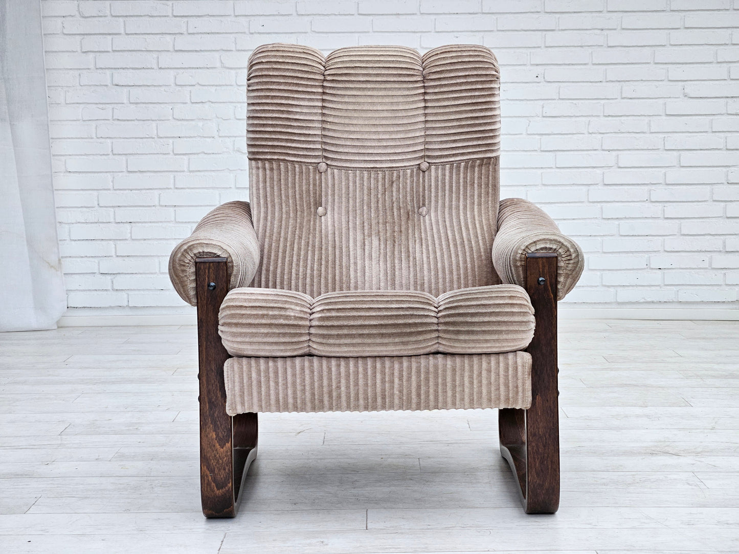 1970s, Danish lounge chair, original very good condition, corduroy.