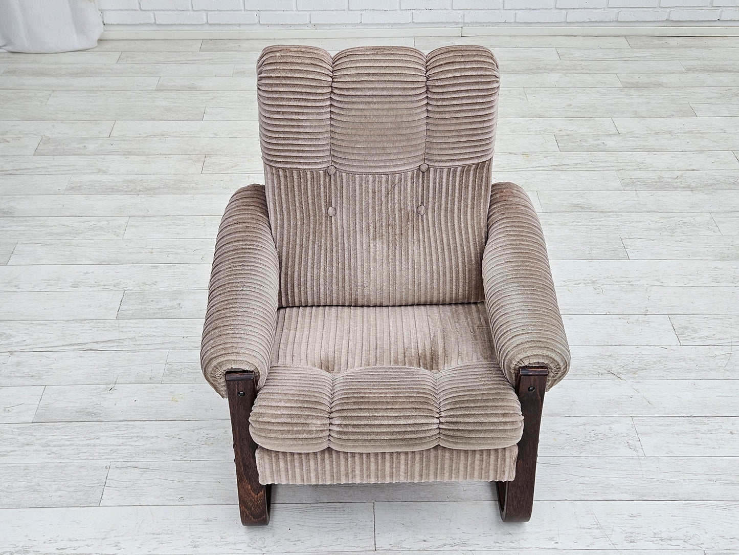 1970s, Danish lounge chair, original very good condition, corduroy.