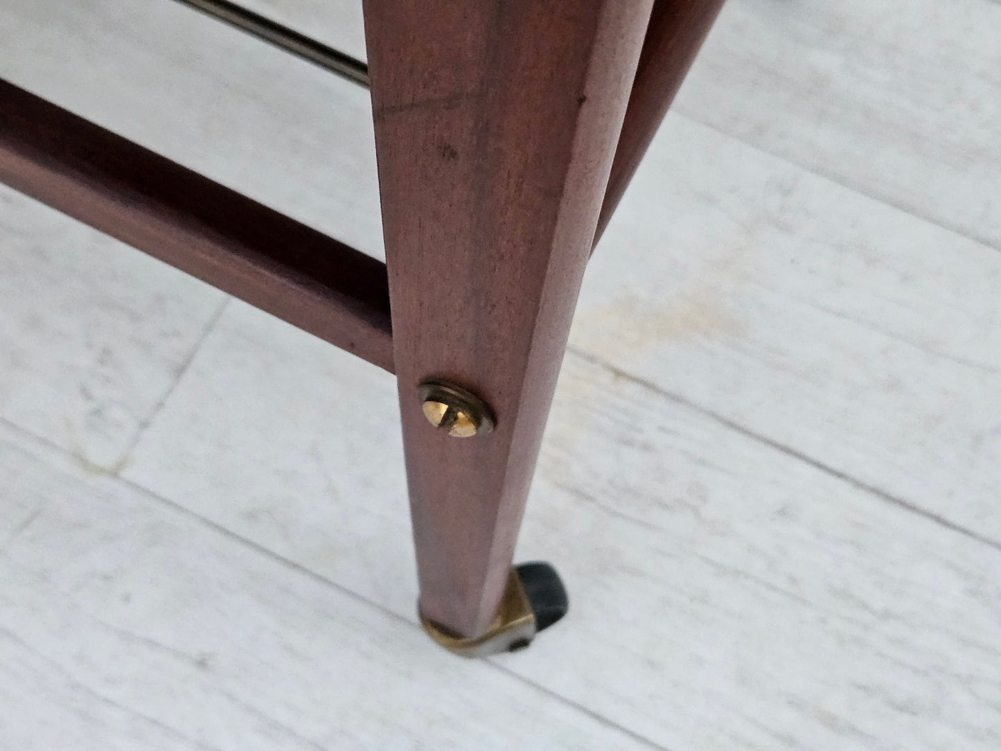 1970s, Danish coffee table, wheels, teak wood.