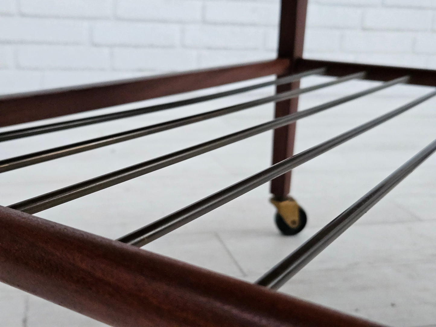 1970s, Danish coffee table, wheels, teak wood.