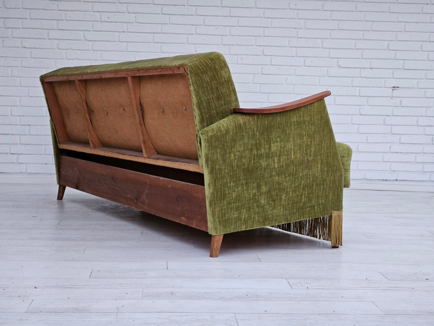 1970s, Danish sleeping foldable sofa, original very good condition.