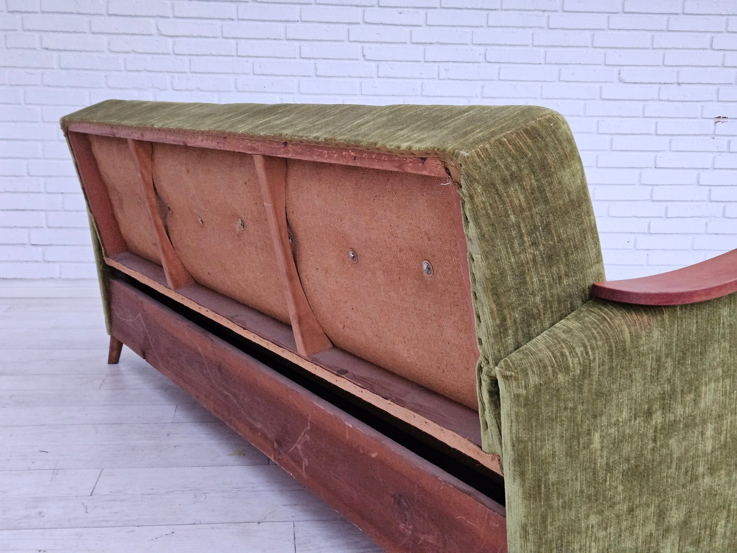 1970s, Danish sleeping foldable sofa, original very good condition.