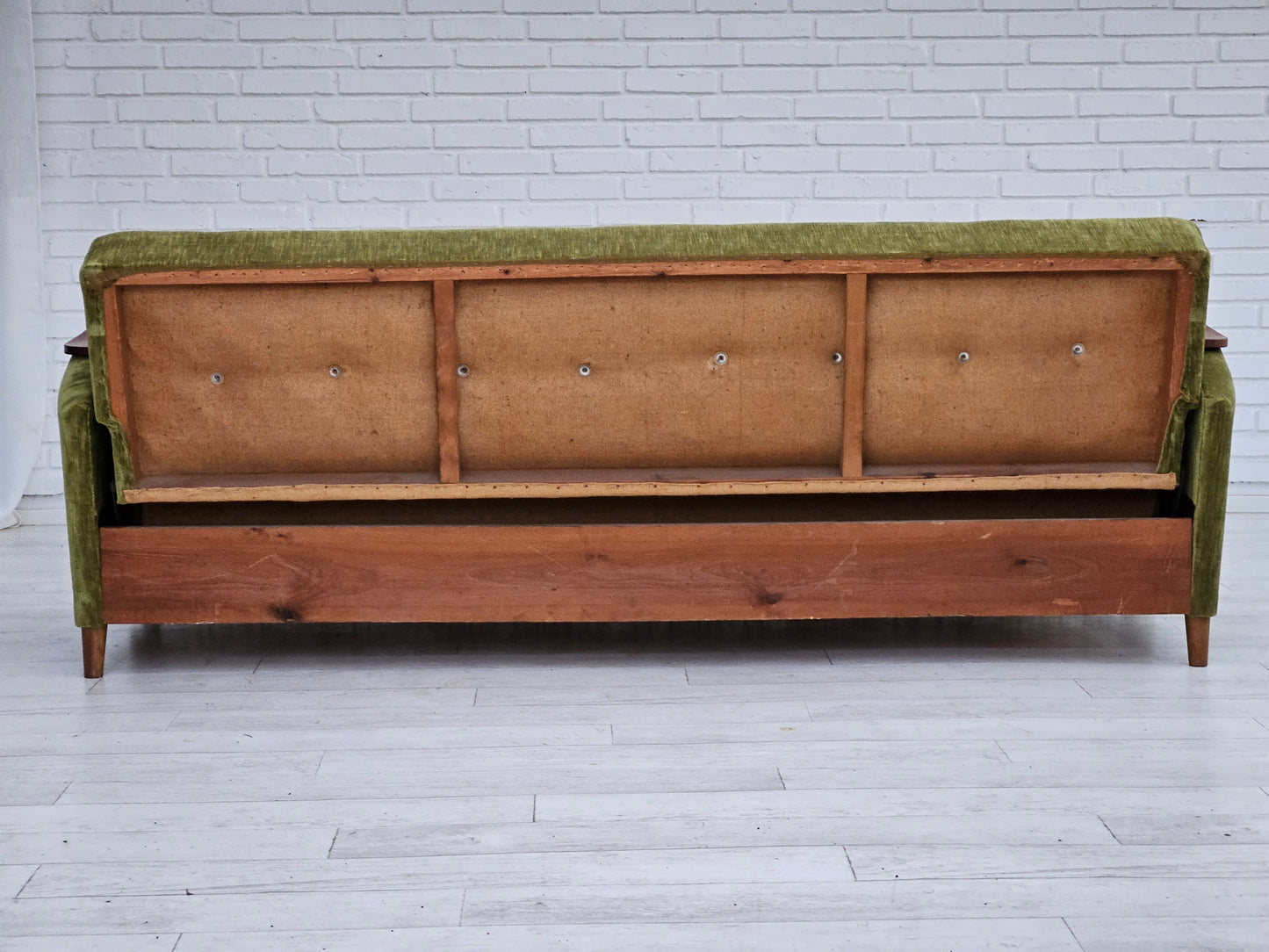 1970s, Danish sleeping foldable sofa, original very good condition.