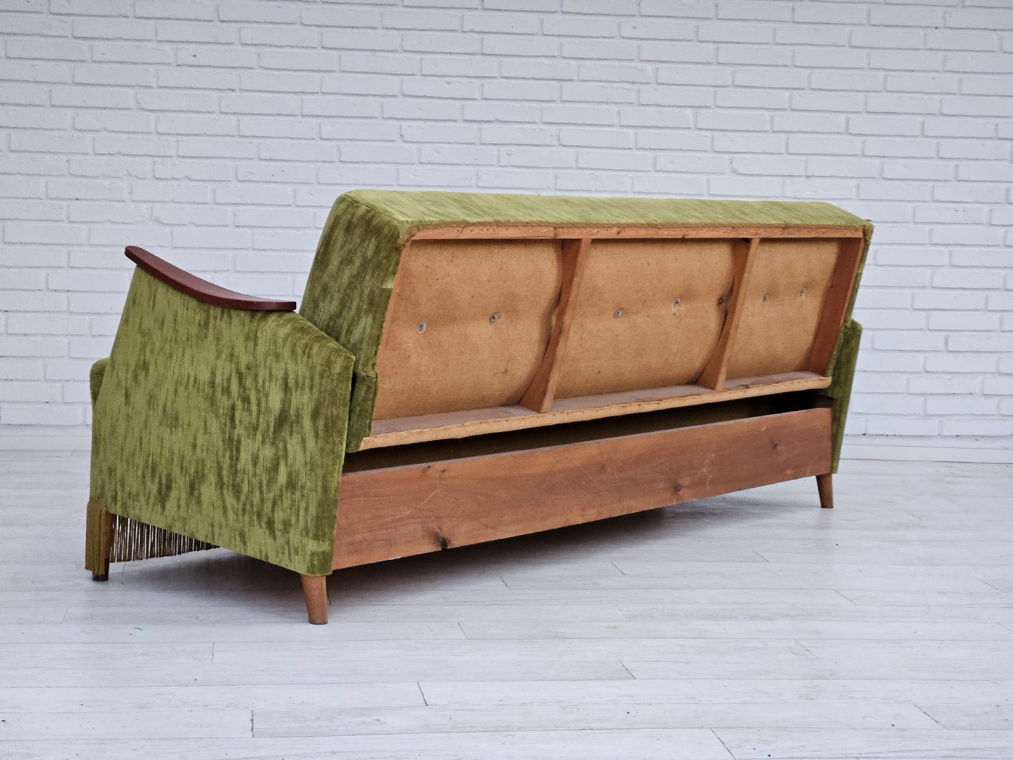 1970s, Danish sleeping foldable sofa, original very good condition.