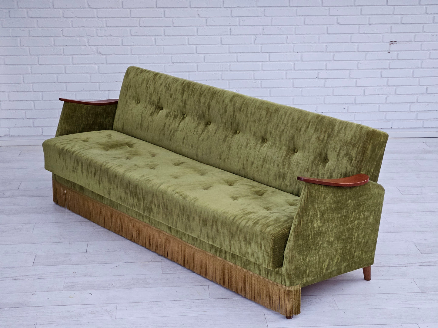 1970s, Danish sleeping foldable sofa, original very good condition.