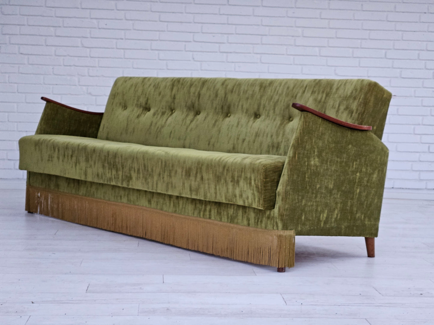 1970s, Danish sleeping foldable sofa, original very good condition.