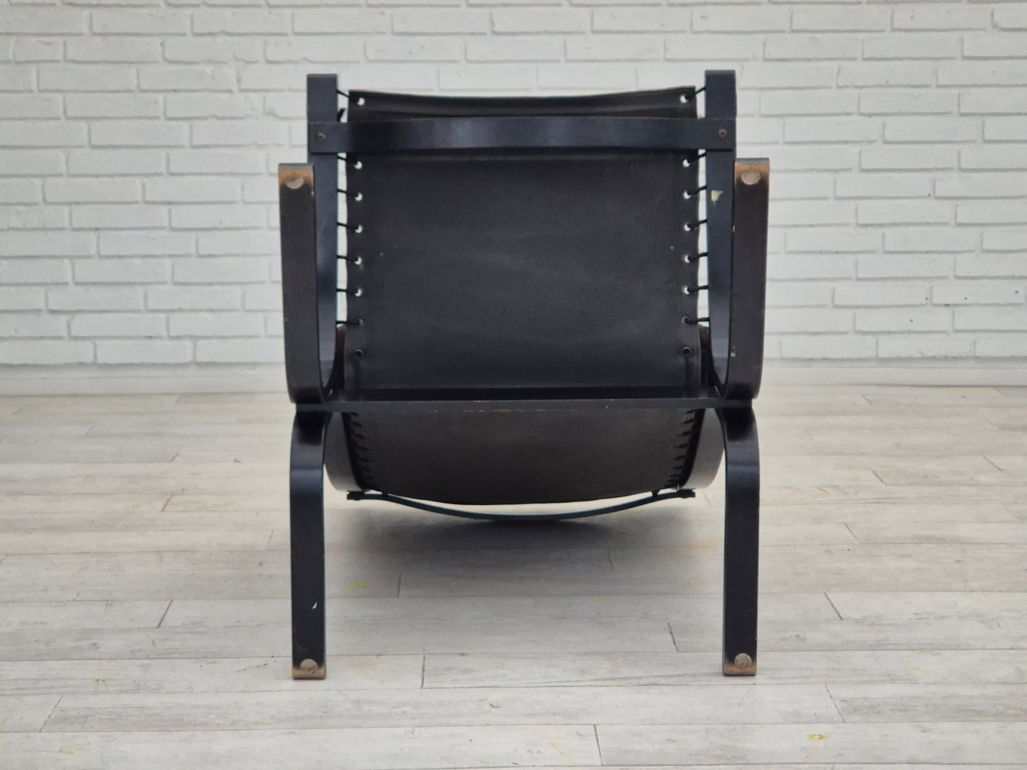 1970’s, Norwegian design, "Siesta" lounge chair by Ingmar Relling, black leather, bentwood.