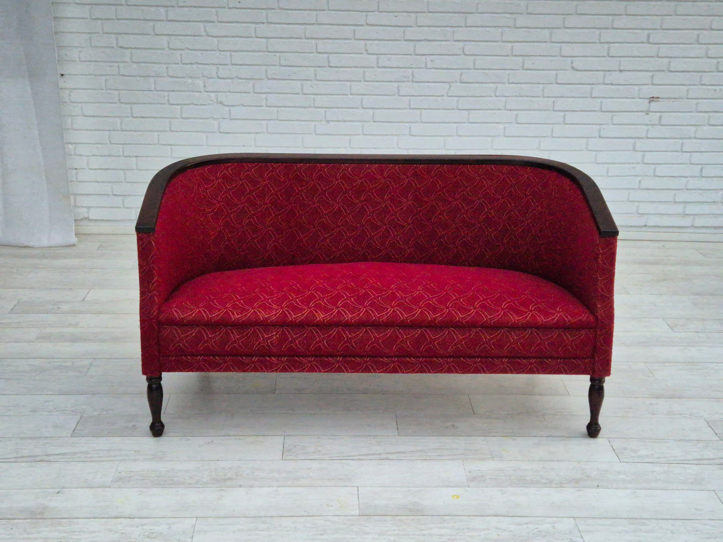 1950s, Danish 2 seater sofa, original very good condition, ash wood.