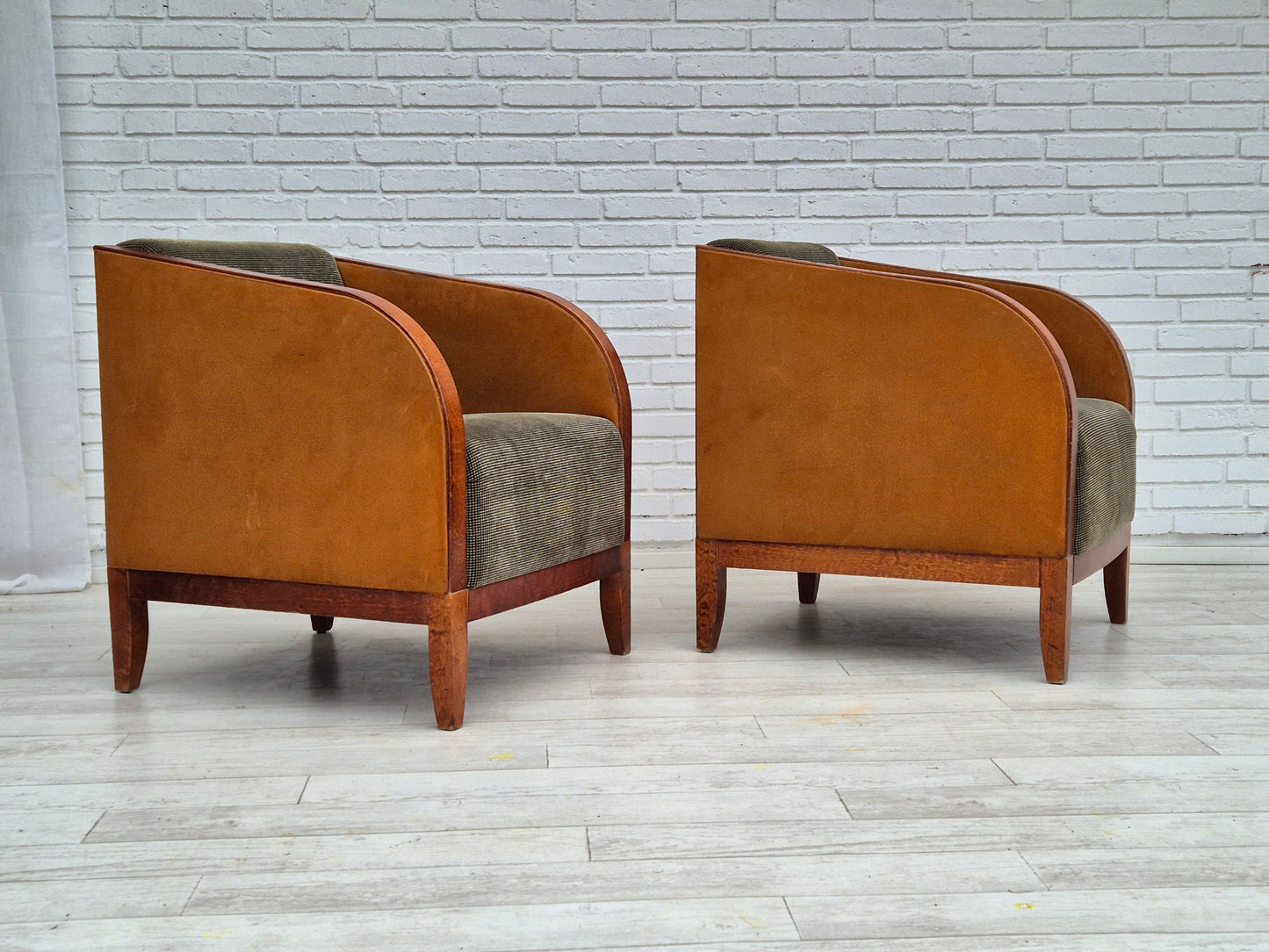 1970s, Scandinavian lounge chair, original very good condition, art deco style.