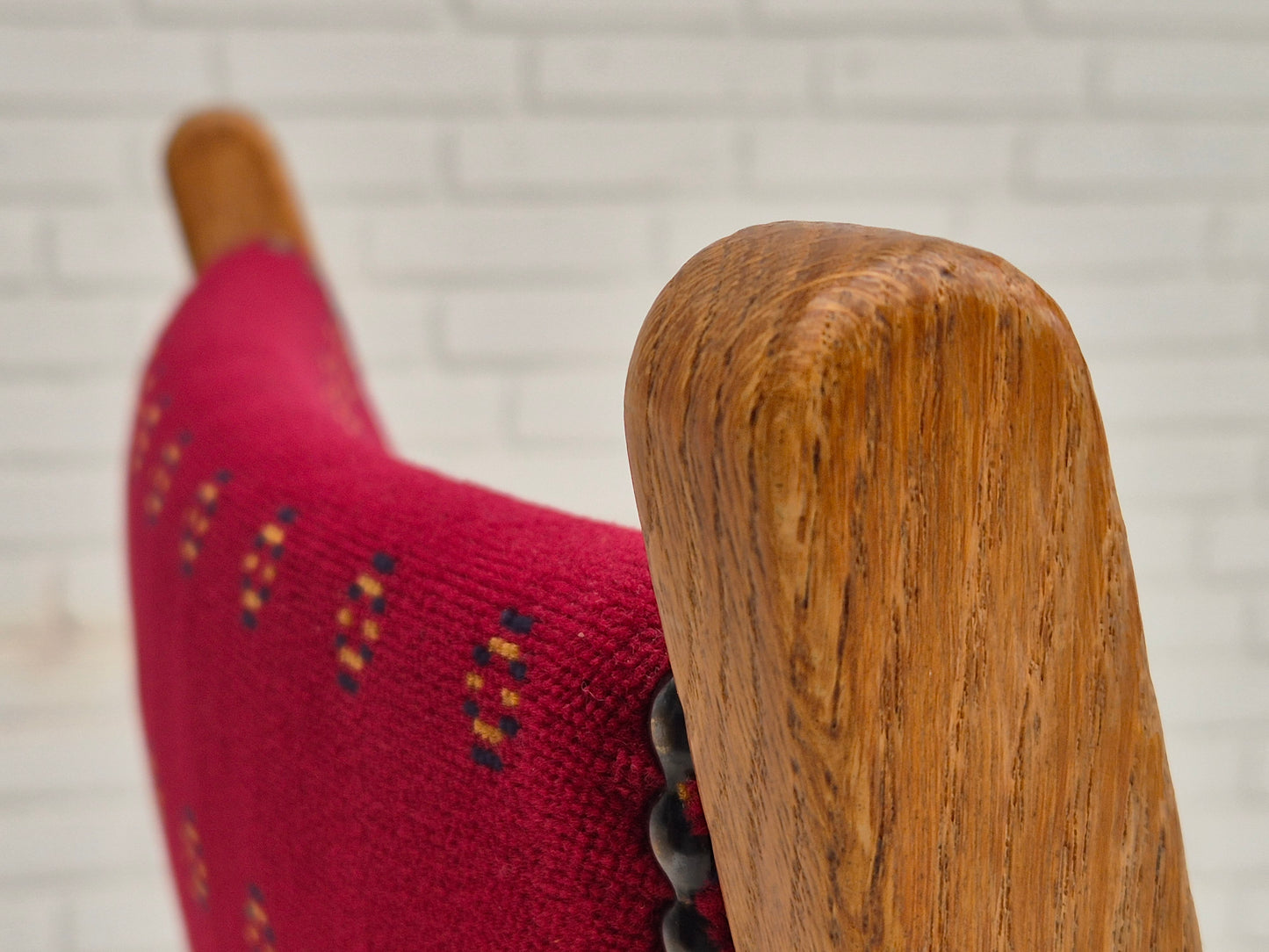 1970s, set of 6 Danish dinning chairs, very good condition, oak wood.