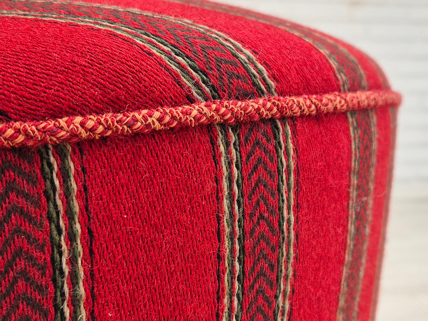 1950s, Danish lounge chair, original condition, red furniture wool.