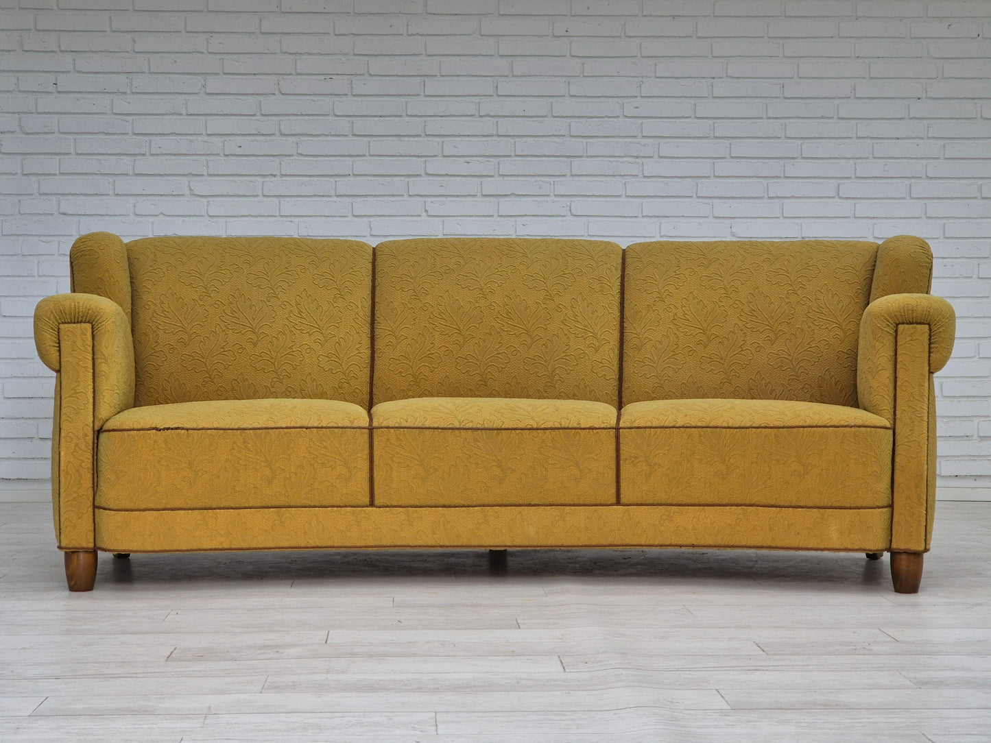 1960s, Danish 3-seater "Banana" sofa by Edmund Jørgensen, original condition.