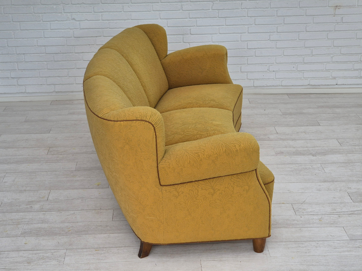 1960s, Danish 3-seater "Banana" sofa by Edmund Jørgensen, original condition.