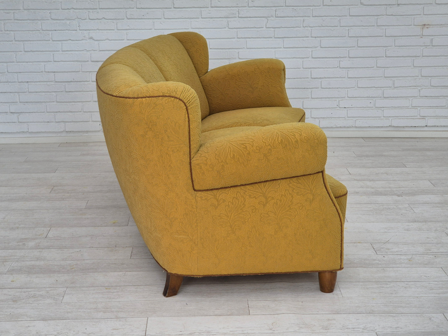 1960s, Danish 3-seater "Banana" sofa by Edmund Jørgensen, original condition.