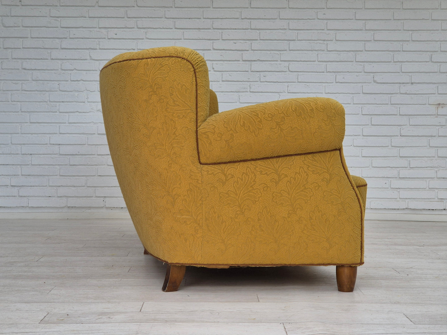 1960s, Danish 3-seater "Banana" sofa by Edmund Jørgensen, original condition.