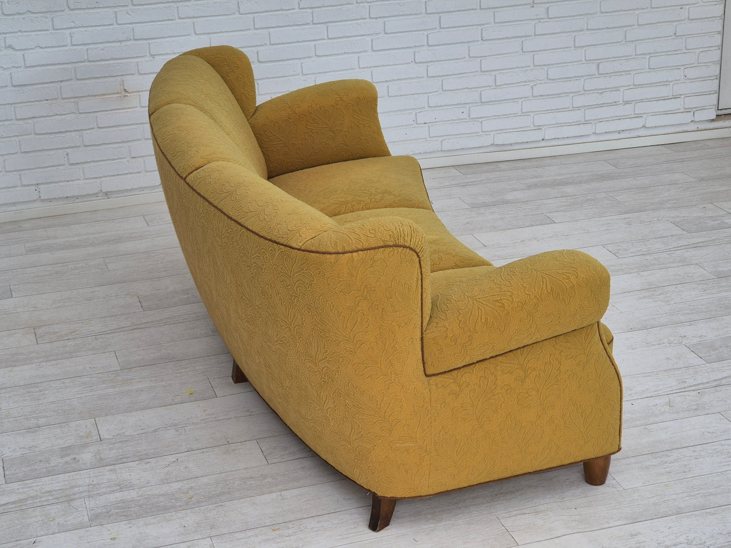 1960s, Danish 3-seater "Banana" sofa by Edmund Jørgensen, original condition.