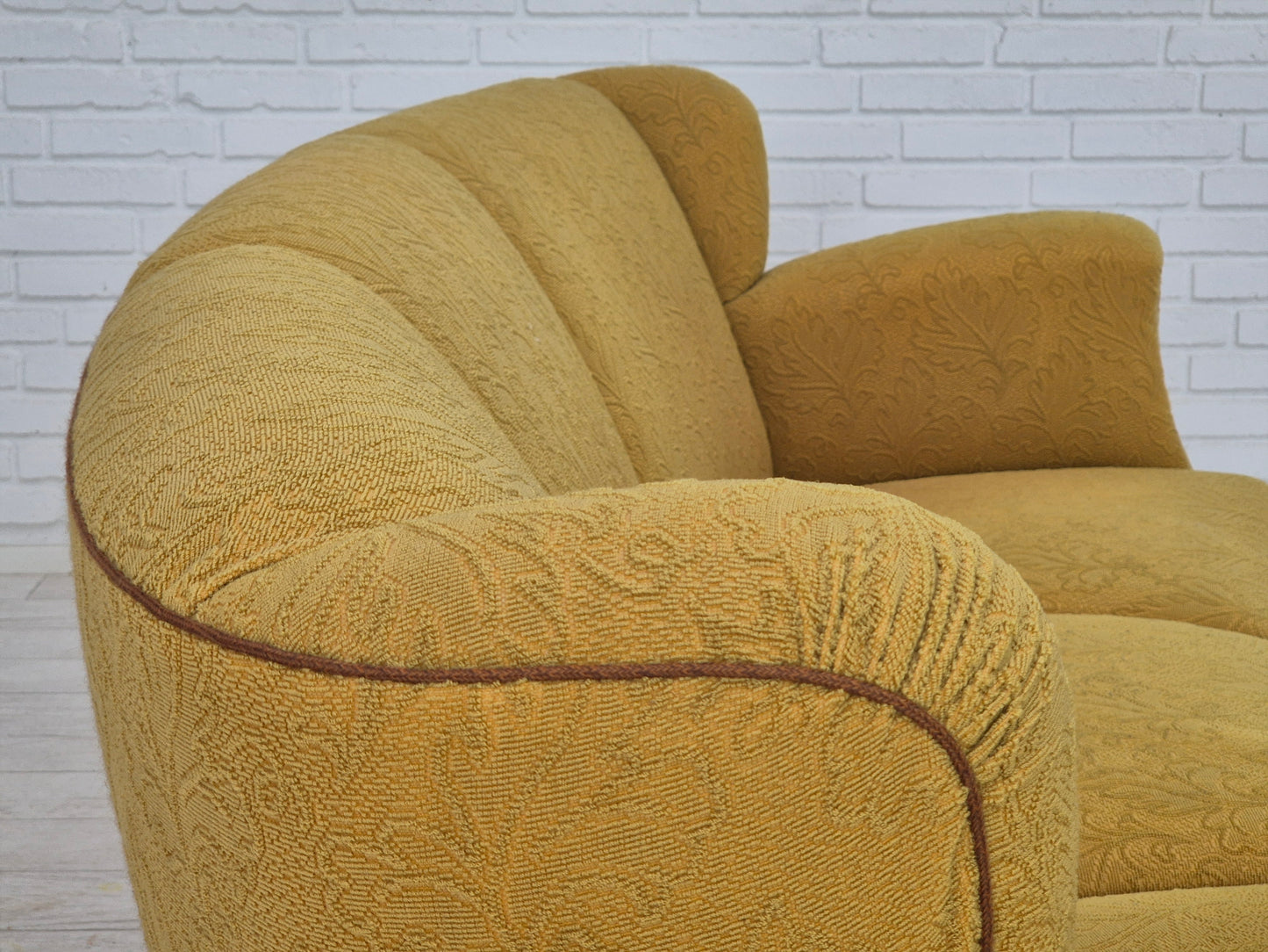 1960s, Danish 3-seater "Banana" sofa by Edmund Jørgensen, original condition.