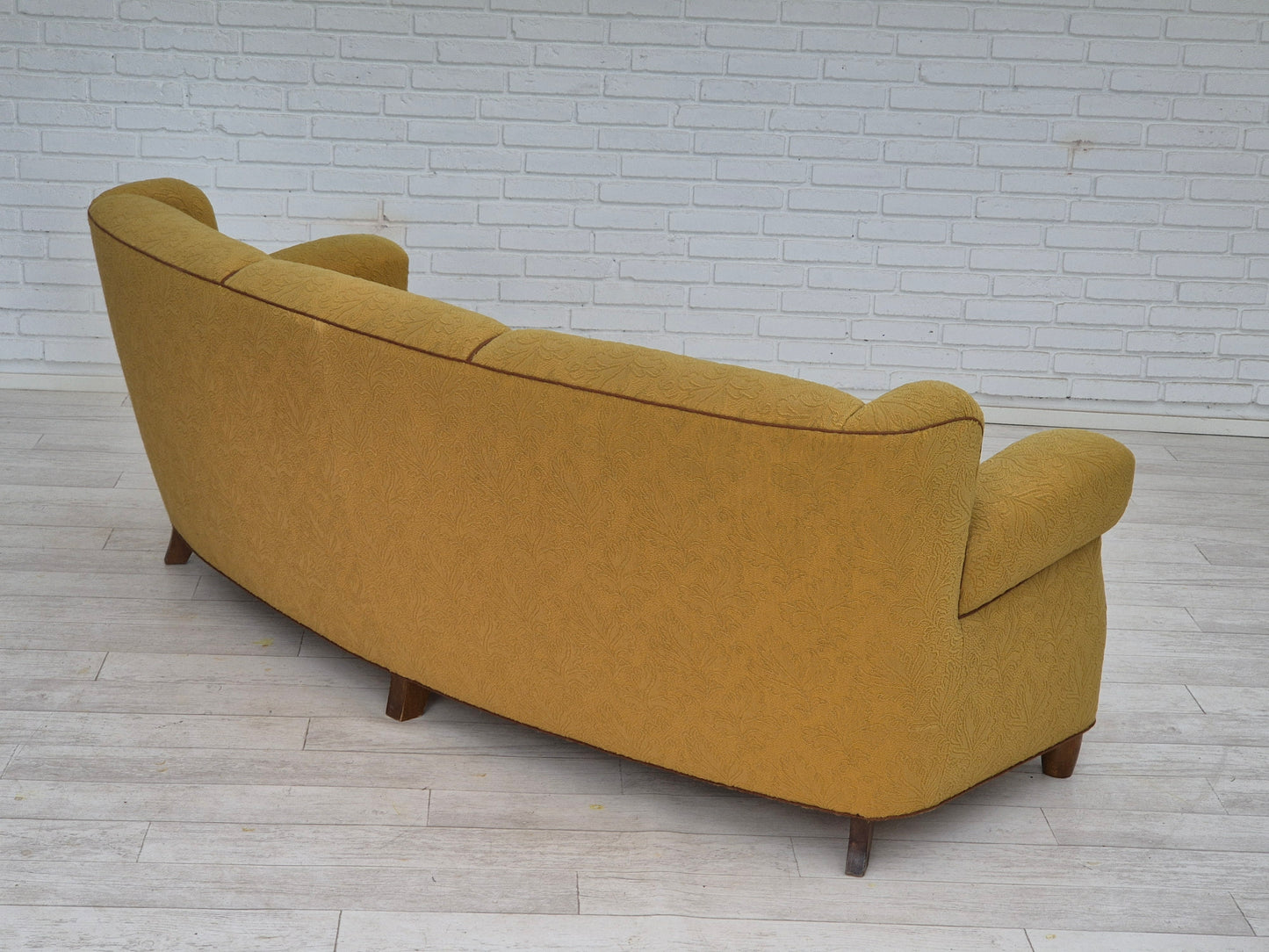 1960s, Danish 3-seater "Banana" sofa by Edmund Jørgensen, original condition.