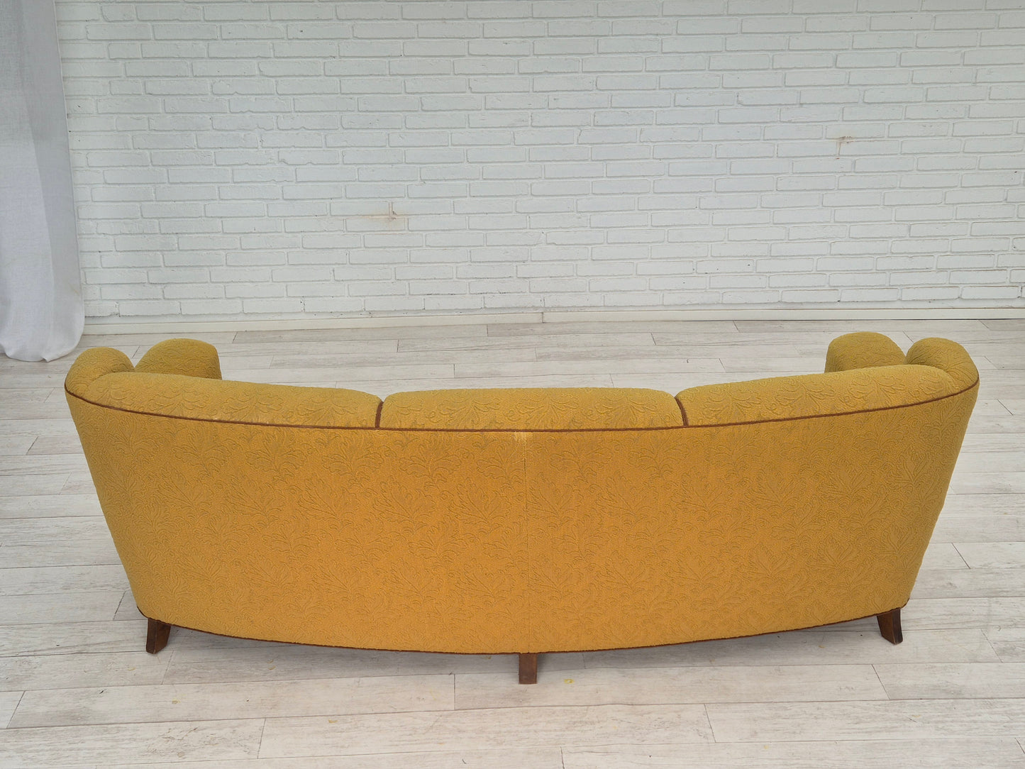 1960s, Danish 3-seater "Banana" sofa by Edmund Jørgensen, original condition.