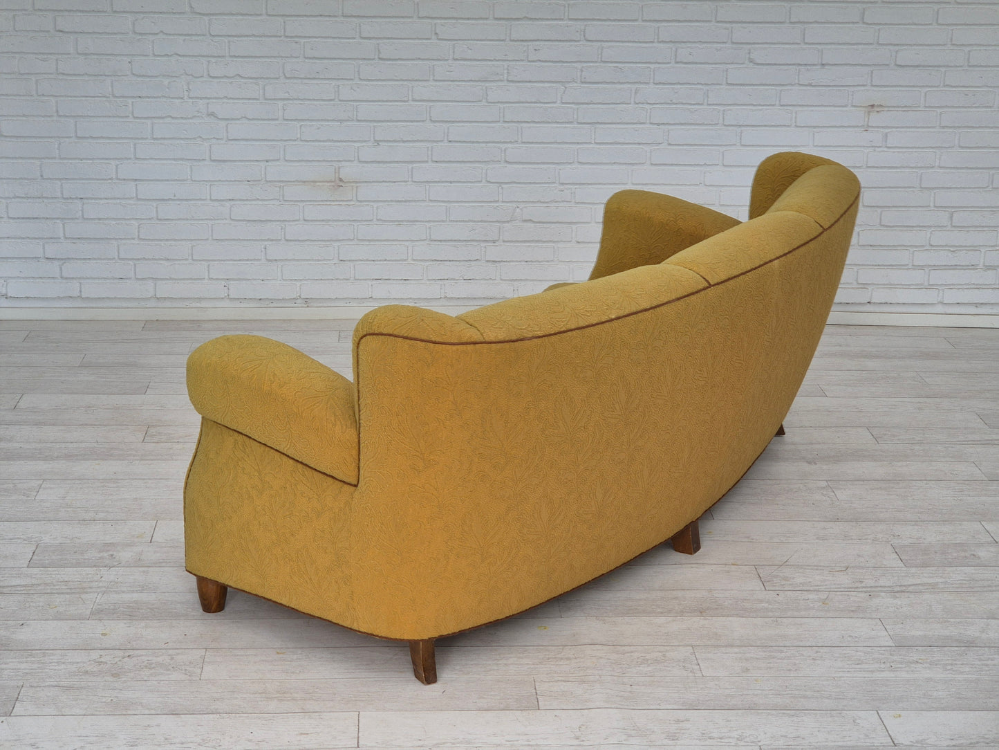 1960s, Danish 3-seater "Banana" sofa by Edmund Jørgensen, original condition.