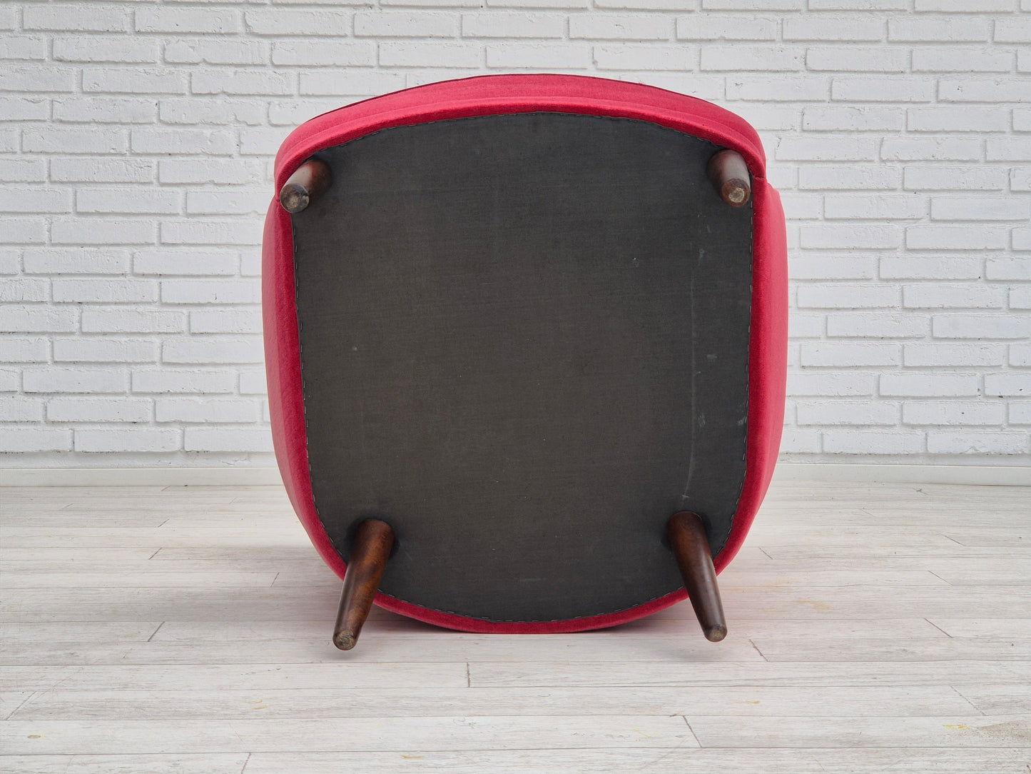 1960s, Scandinavian highback armchair, original condition, velour.