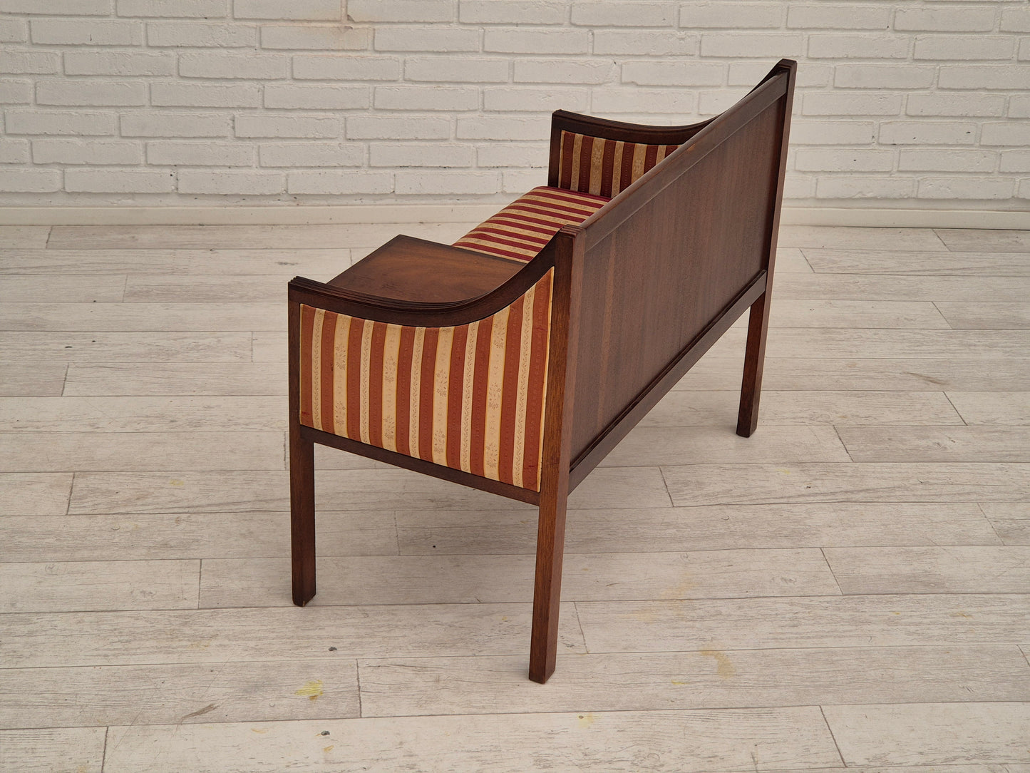 1950s, Scandinavian design, seater bench-dresser, mahogany.