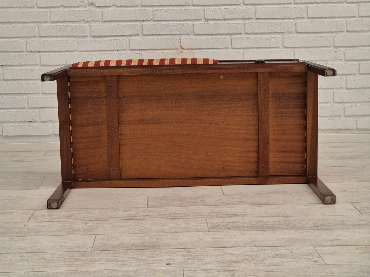 1950s, Scandinavian design, seater bench-dresser, mahogany.