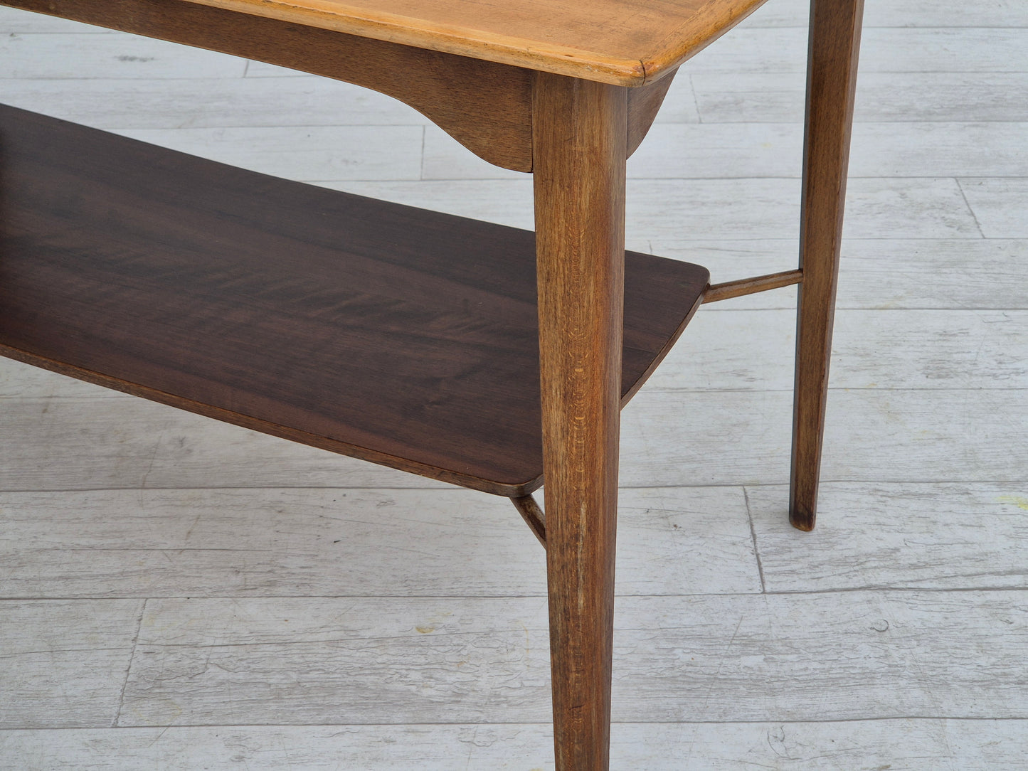 1970s, Danish design, sofa table, teak wood, beech wood, original.