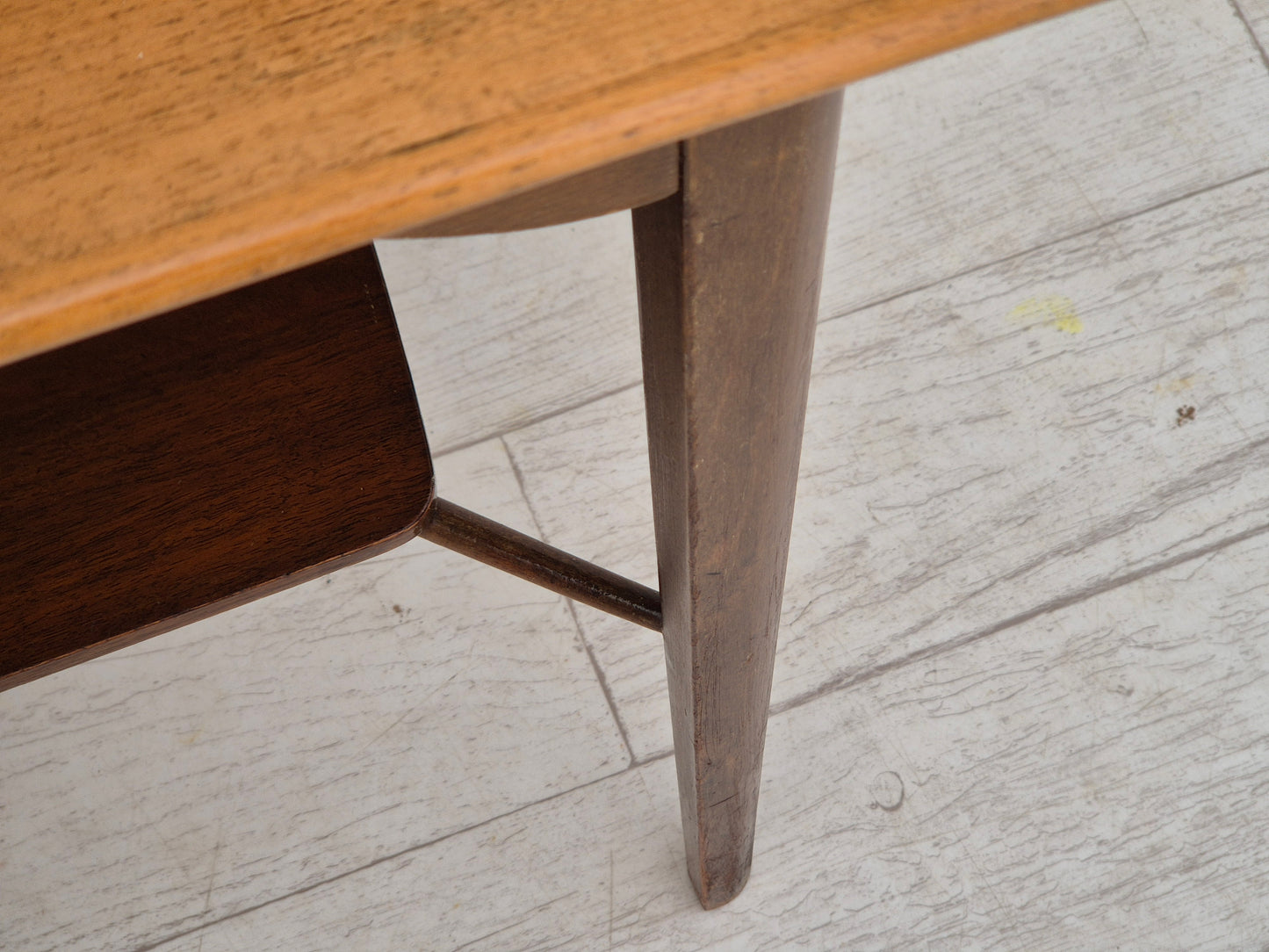 1970s, Danish design, sofa table, teak wood, beech wood, original.