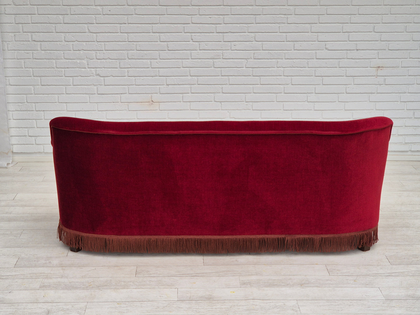 1960s, Danish 3 seater sofa, original condition, velour fabric.