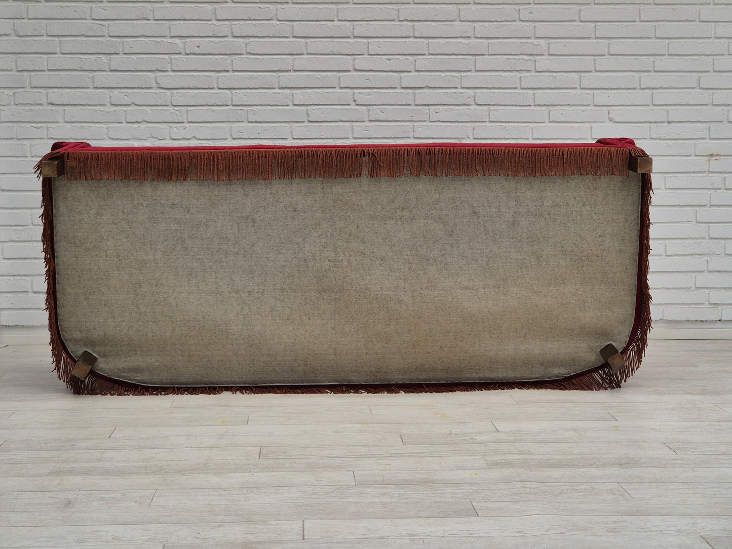 1960s, Danish 3 seater sofa, original condition, velour fabric.