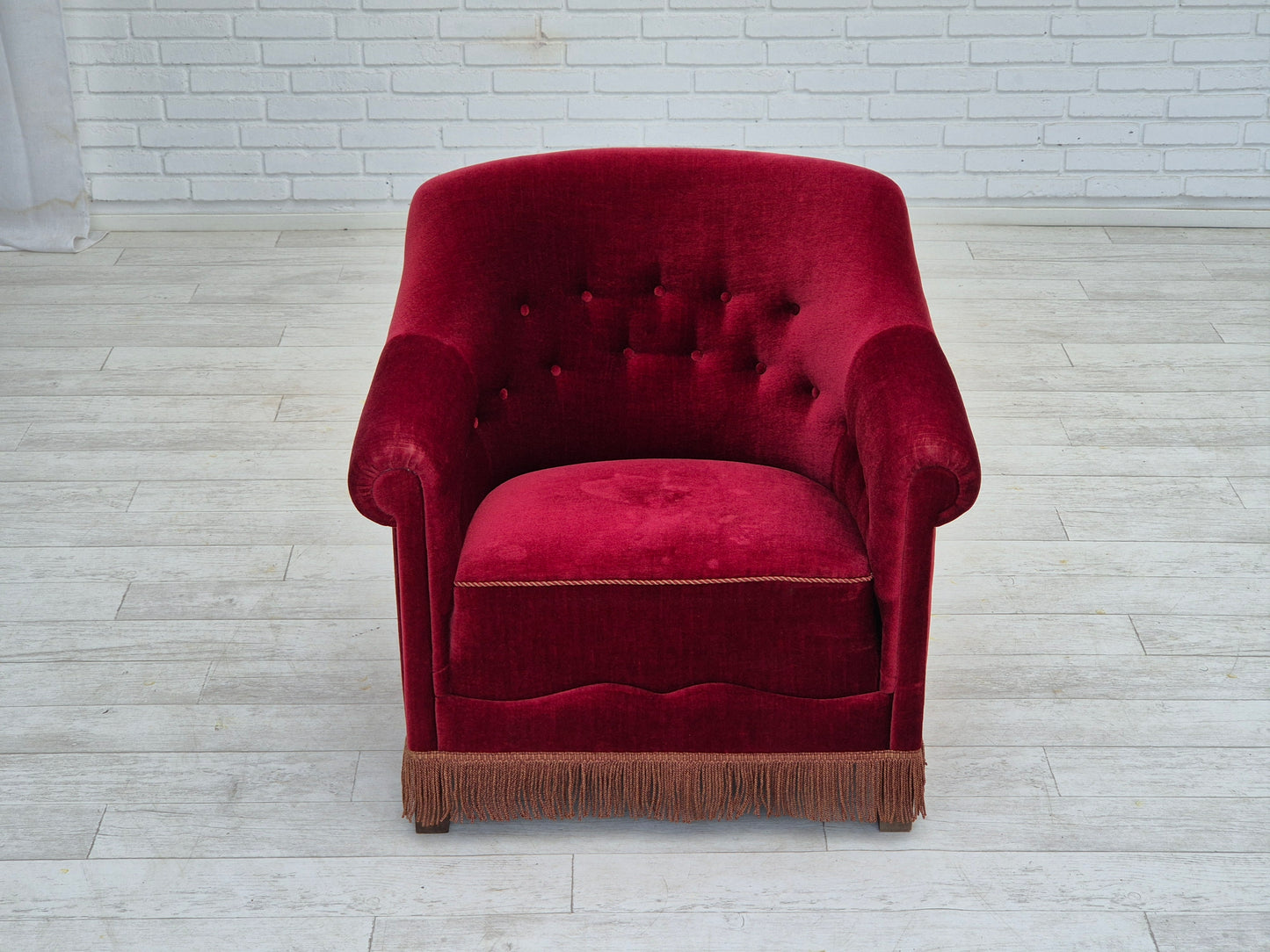 1960s, Danish chair, original very good condition, furniture velour.