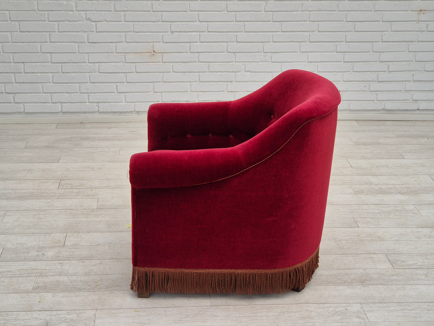 1960s, Danish chair, original very good condition, furniture velour.