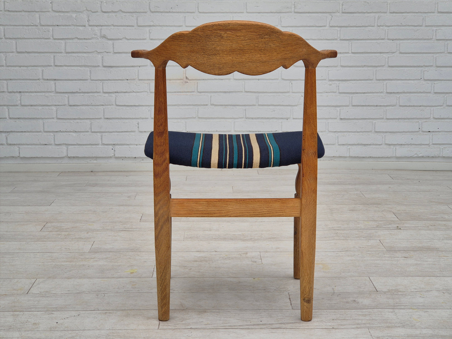 1970s, Danish design by Henning Kjærnulf for EG Kvalitetsmøbel, set of 4 dining chairs, original condition.