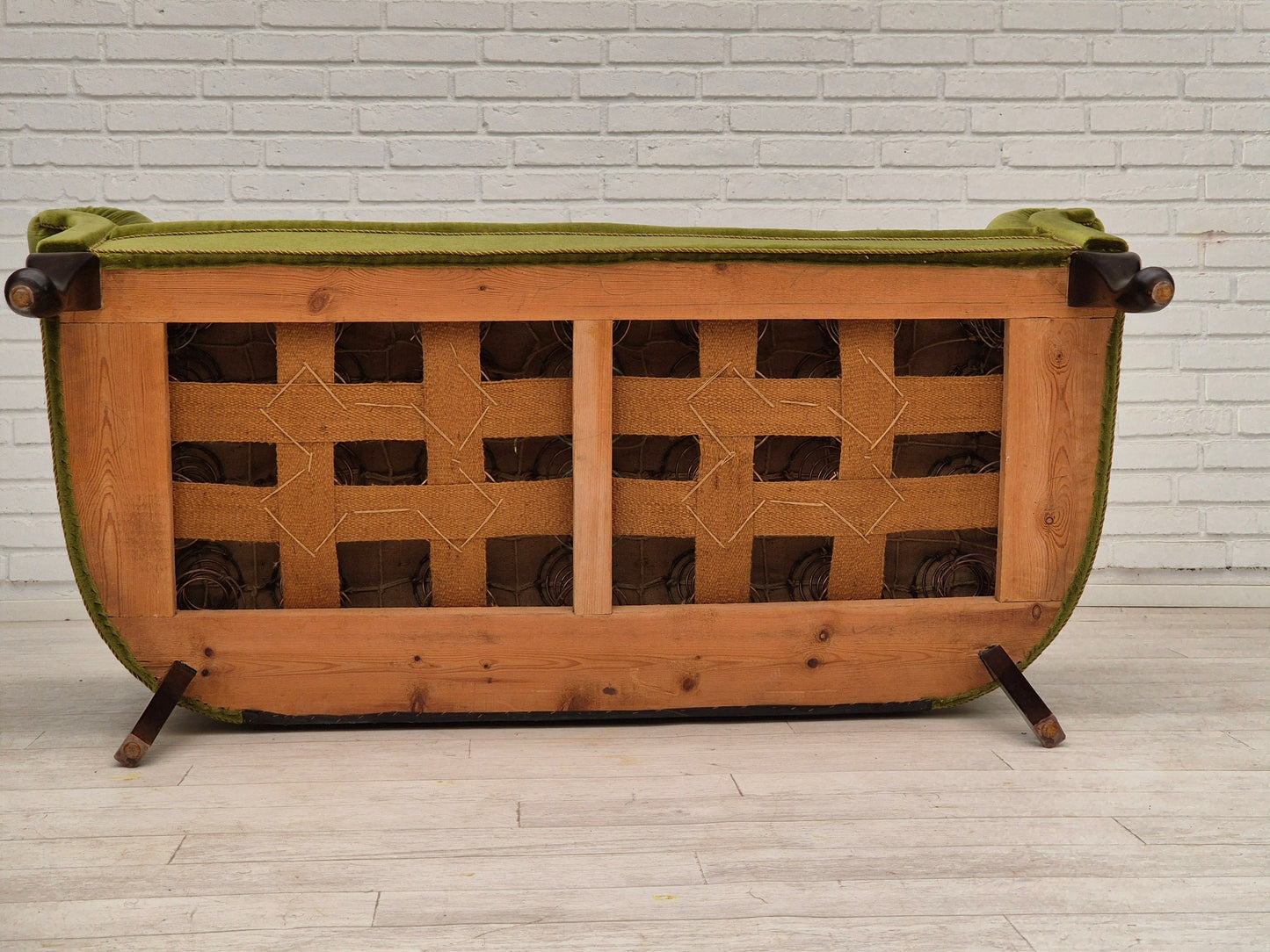 1960s, Danish vintage 2 seater sofa, original condition, furniture velour.