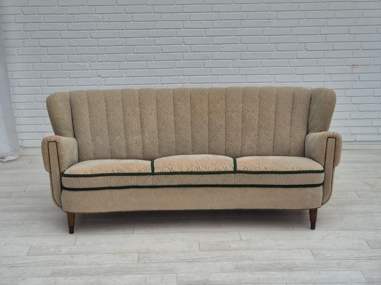 1960s, Danish 3 seater sofa, original good condition, cotton-wool.