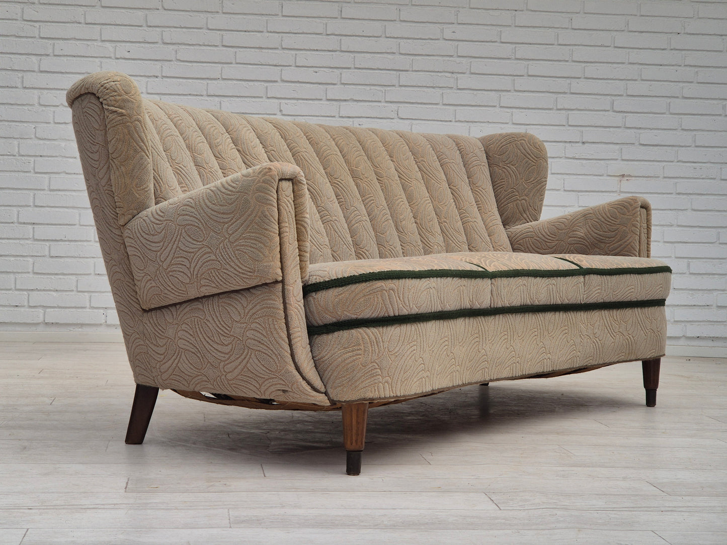 1960s, Danish 3 seater sofa, original good condition, cotton-wool.